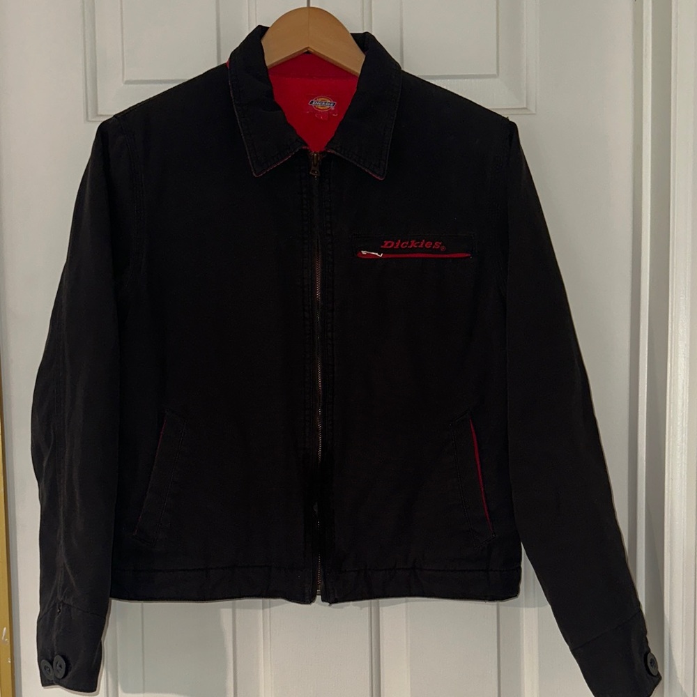 Vintage 90’s Dickies Black and Red Zip-Up Jacket